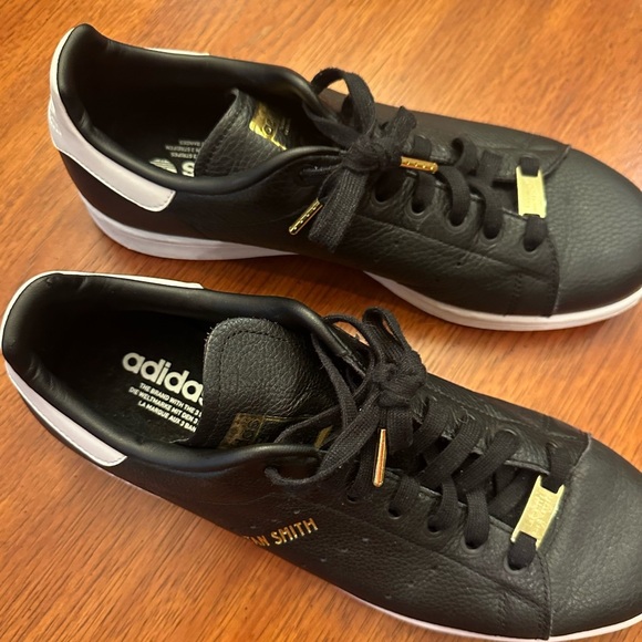 Rare 2020 Adidas x Stan Smith Men’s Black/Gold Sneaker Shoe Size 10 EH1476 - Picture 2 of 7